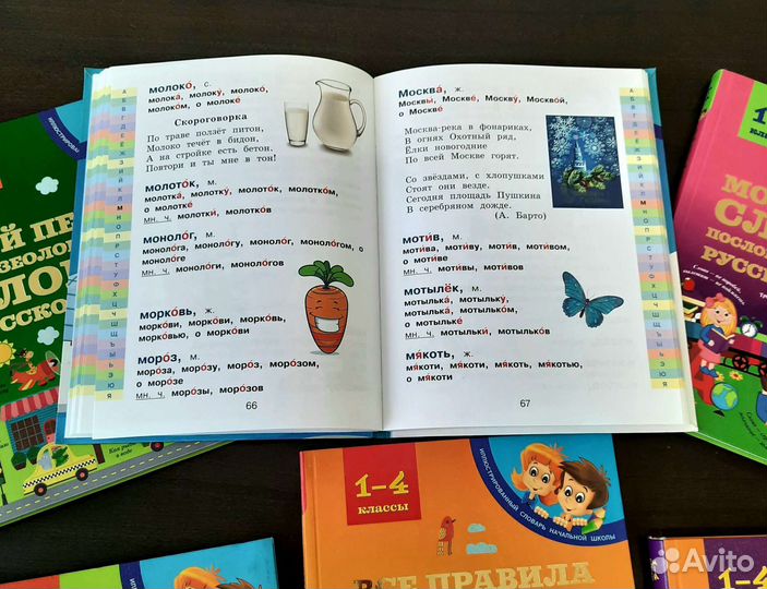 Серия справочников по русскому языку 1,2,3,4 класс
