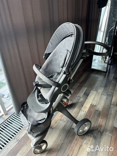 Коляска stokke xplory v4 2 в 1 в хорошем состоянии