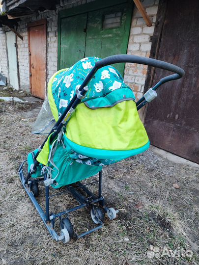 Детские зимние санки коляска