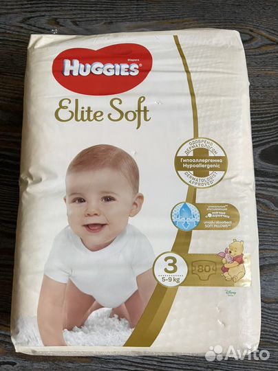 Подгузники хаггис elite soft 3