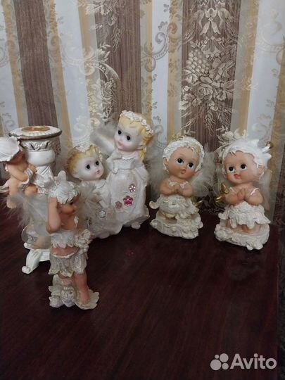 Ангелы статуэтки, подсвечник