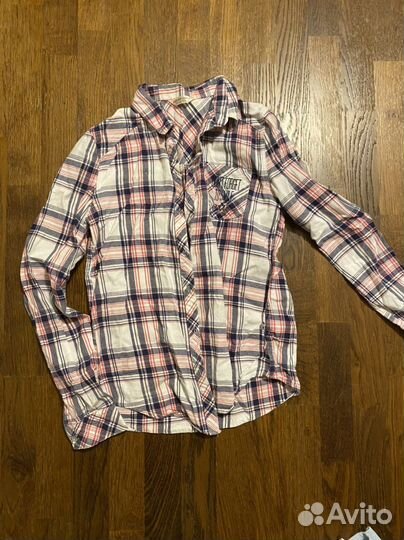 Рубашка в клетку 164 см