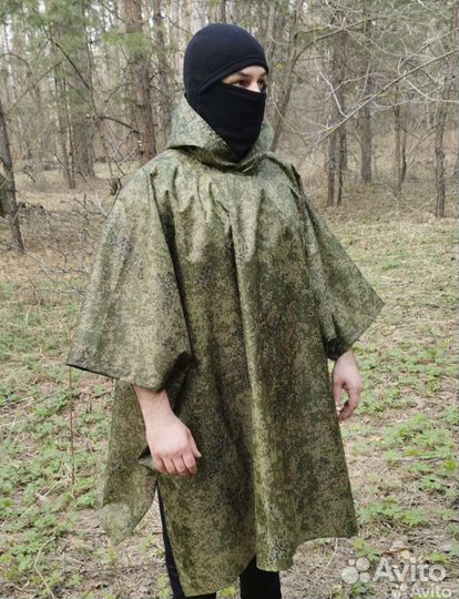 Плащ дождевик/пончо мох, мультикам, пиксель