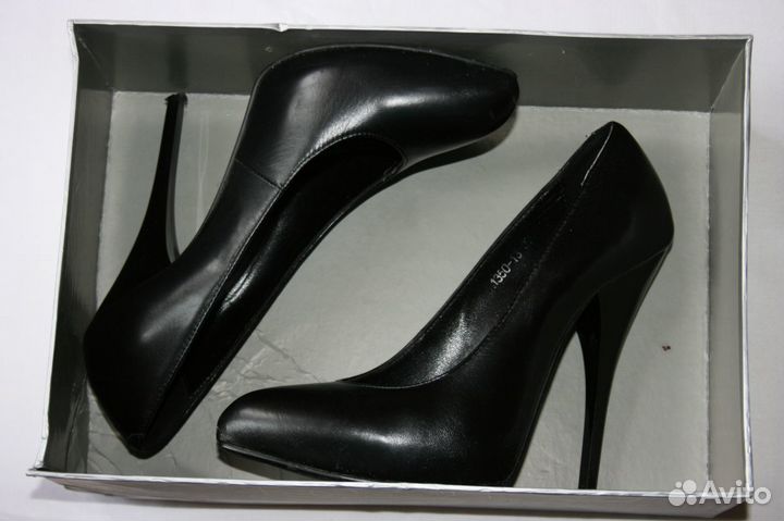 Туфли кожаные на шпильке 36-37