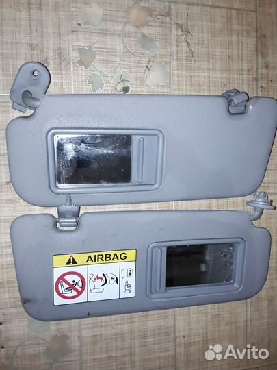 Hyundai solaris солнцезащитный козырек