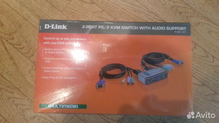 Свич переключатель на 2 - 4 пк новый