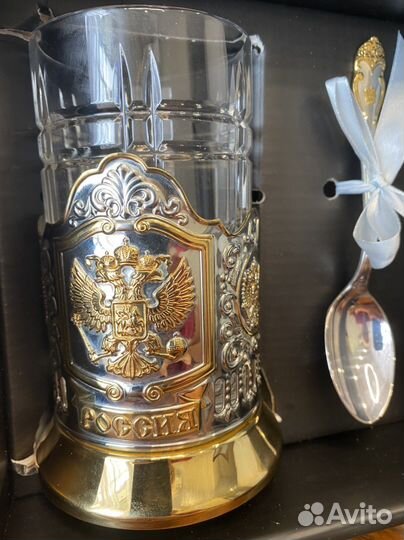 Набор для чая (подстаканник) « Герб РФ»