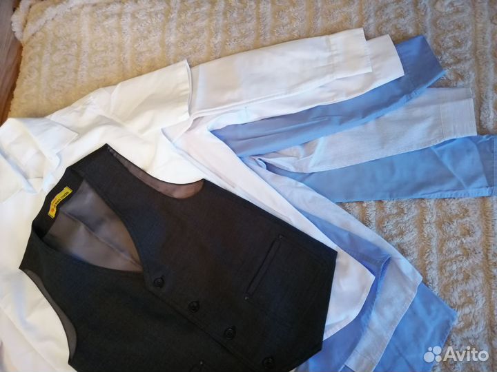 Школьная форма для мальчика 146 серая (пакетом)