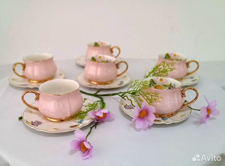 Чайные пары Royal Classics Розовый Тюльпан Китай