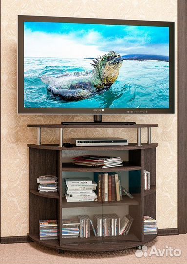 Тумба под телевизор тв-7 со стеклом