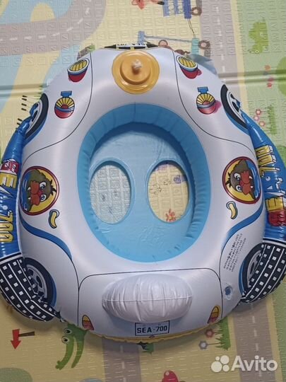 Надувной круг фламинго для малышей новый