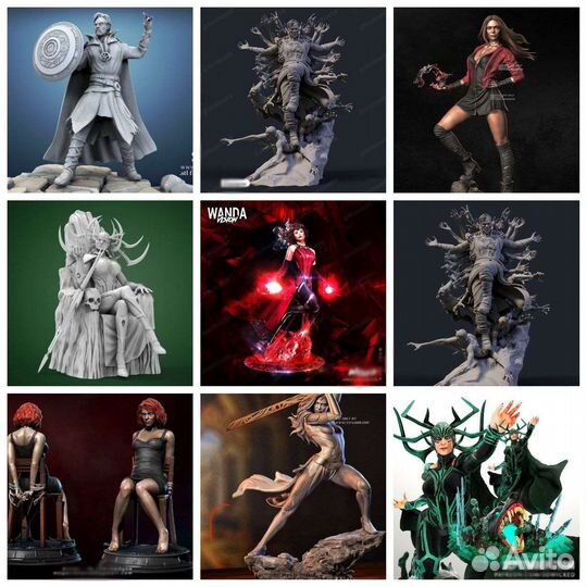 Много фигурок Марвел