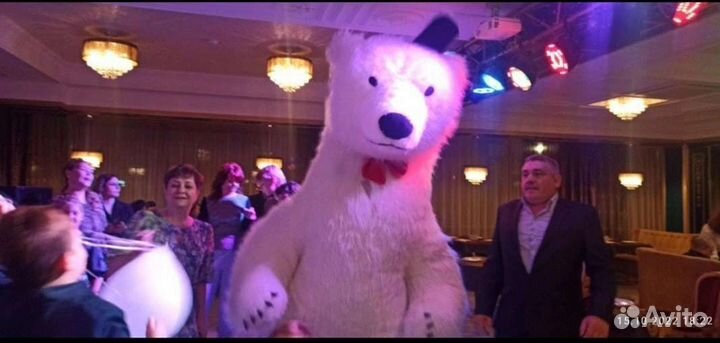 Большой белый Мишка/ живая открытка/аниматор