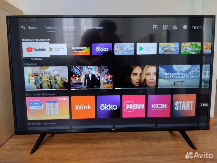 Телевизор SMART tv TCL 43 дюйма wi-fi