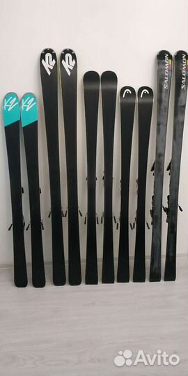 Горные лыжи, палки Head, К2, Salomon, atomoc