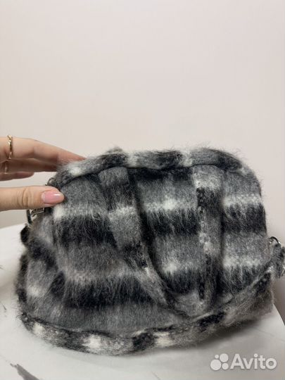 Сумка женская шерстяная серая