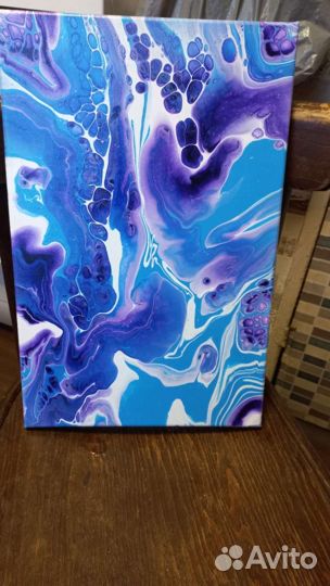 Картины флюид арт на холсте