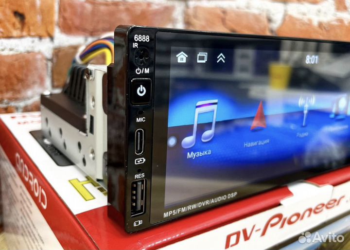 Магнитола Pioneer-OK 6888, Android, 2/32, 1DIN