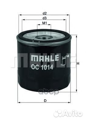 Фильтр масляный OC1014 OC1014 Mahle/Knecht