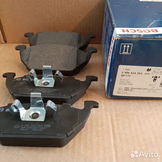 Колодки тормозные дисковые передние 0986424364