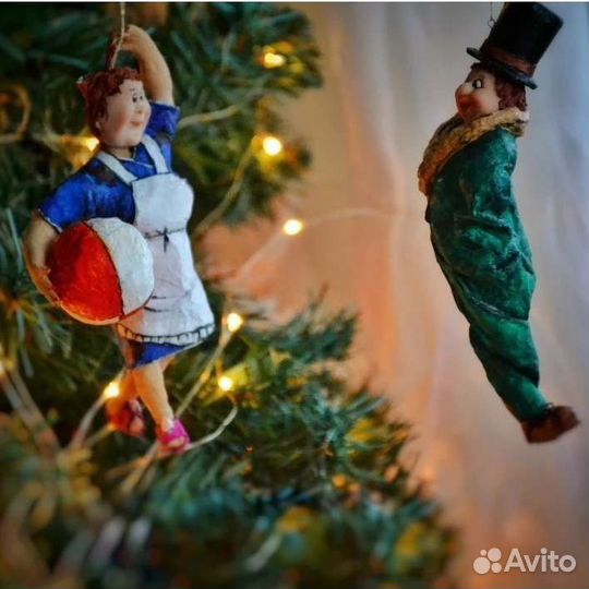 Елочная игрушка из ваты