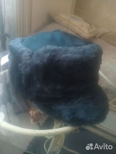 Шапка ушанка зимняя меховая с козырьком Размер 56