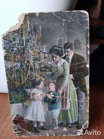 Старинная открытка,Германия(письмо-поздравление)