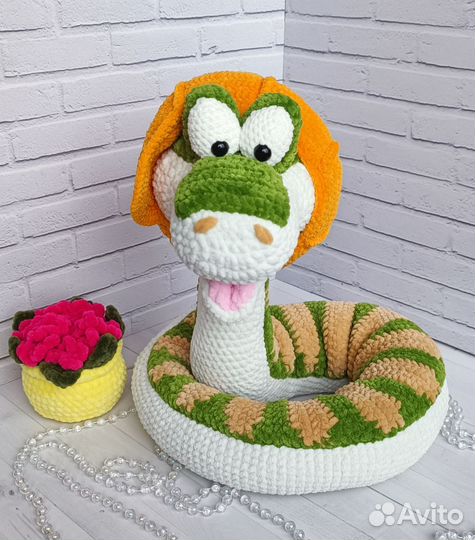 Вязаная игрушка Удав Валерий