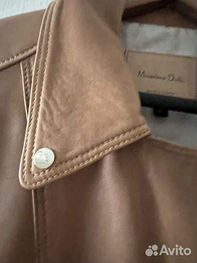 Кожаная куртка massimo dutti