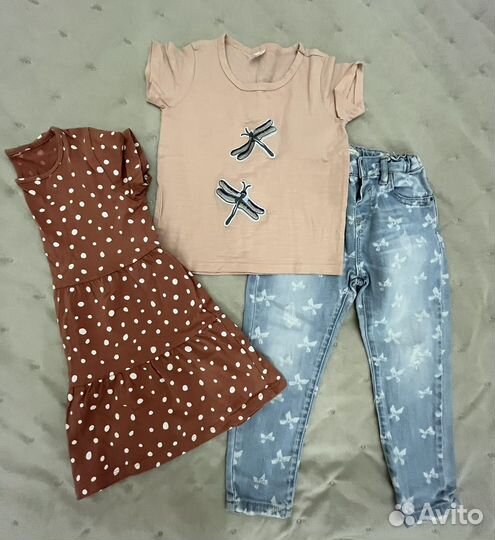 Вещи пакетом на девочку 98 hm zara