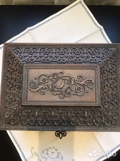 Медный ажурная филигрань сундучок