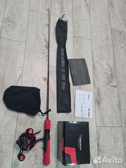 Зимний комплект:Удочка 80см+Катушка Piscifun Frost