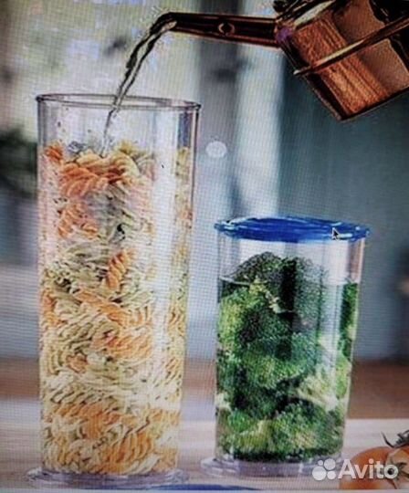 Контейнеры для приготовления спагетти и овощей