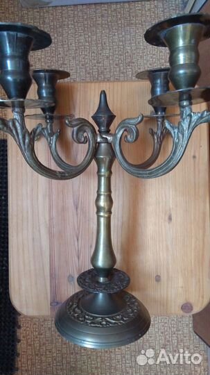 Подсвечник канделябр бронза