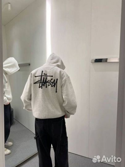 Зип худи Stussy basic logo zip hood Оригинал