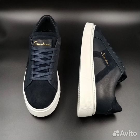 Кроссовки кеды мужские santoni (стильные удобные)