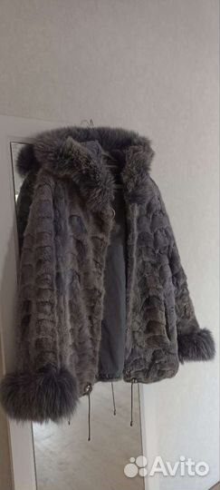 Шубка норка голубая 46,48 размер