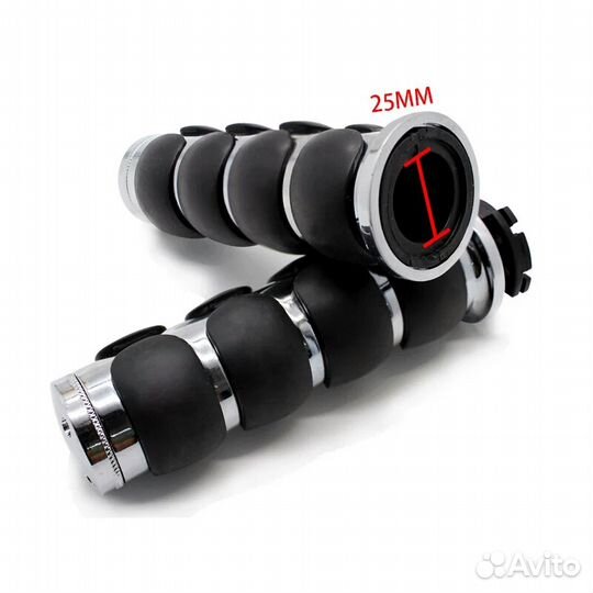 Ручки на руль мотоцикла, грипсы 25мм