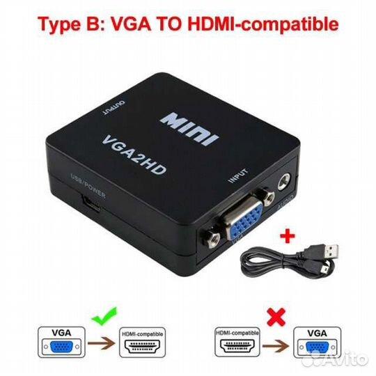 Конвертор VGA-hdmi