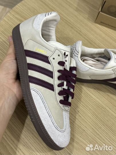 Кеды Adidas samba og white maroon