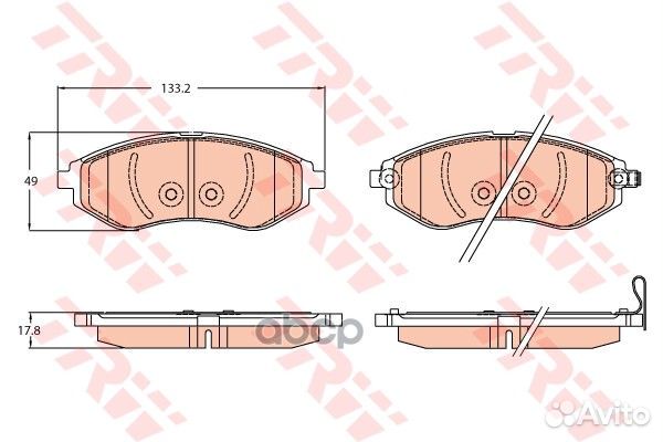 GDB3634 Колодки тормозные chevrolet aveo 1.2-1