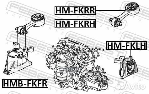 Опора двигателя honda civic 06-12 правая hmfkrh