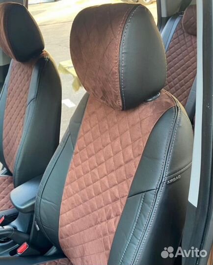 Чехлы алькантара Ромб Hyundai Creta от Автопилот