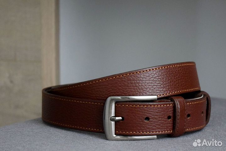Классический брючный ремень кожа