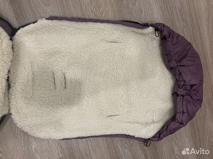 Зимний конверт в коляску на овчине