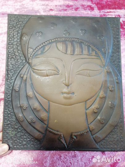 Картина медная чеканка СССР 