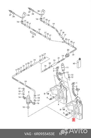 Бачок омывателя VAG 6R0 955 453E