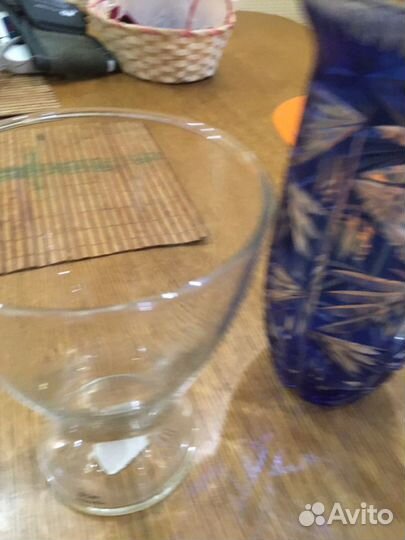 3 вазы икеа, Хрусталь, цветной хрусталь чехия