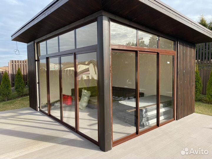 Холодное остекление веранд, террас и беседок