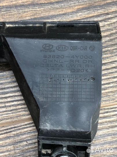 Направляющая стекла двери передняя правая Kia Rio